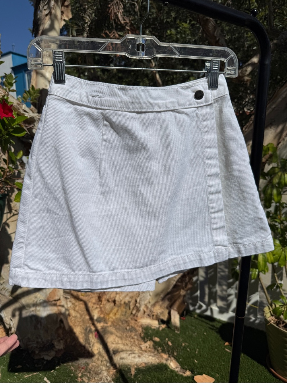 Vintage Paris Blues White wrap Denim Skort Y2K size 3 90s